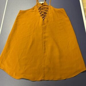 Forever 21 Brown Lace-Up Top